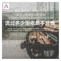 流過多少淚依然不後悔