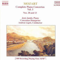 Mozart Complete Piano Concertos Vol.1 No.20,13專輯_Jenő JandóMozart Complete Piano Concertos Vol.1 No.20,13最新專輯